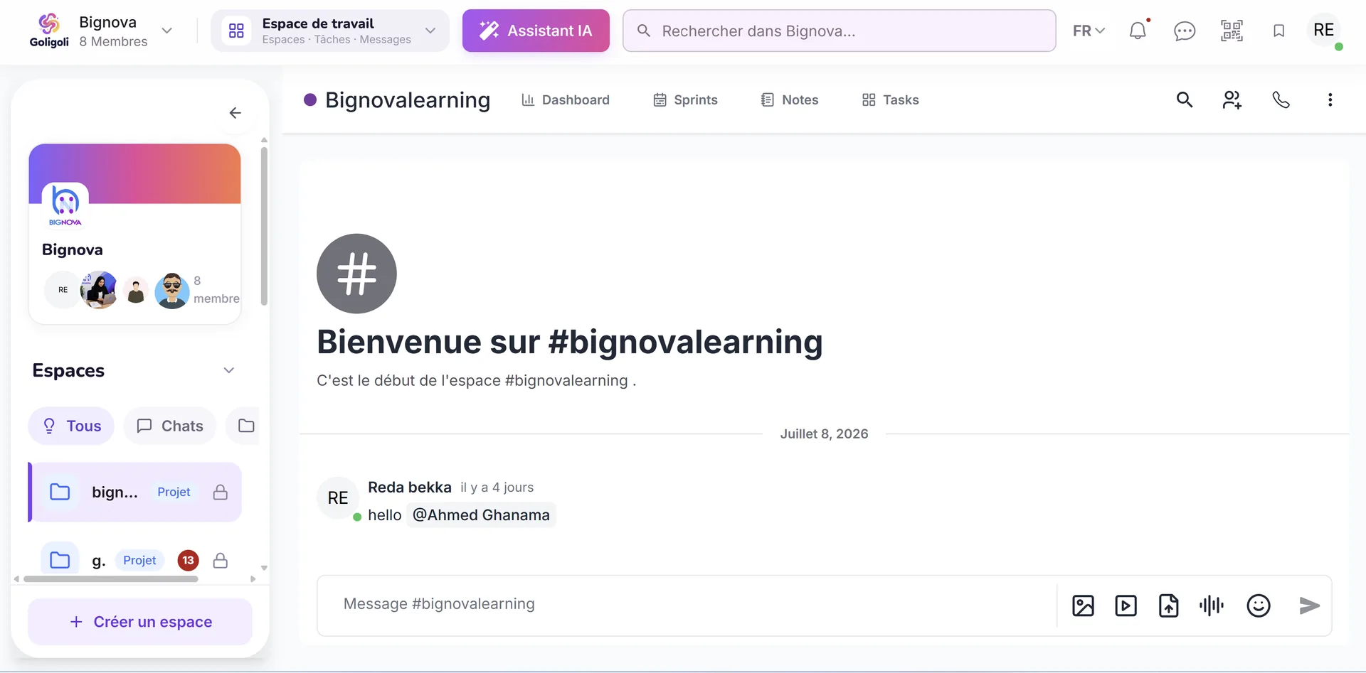 Des channels en temps réel, comme sur Slack